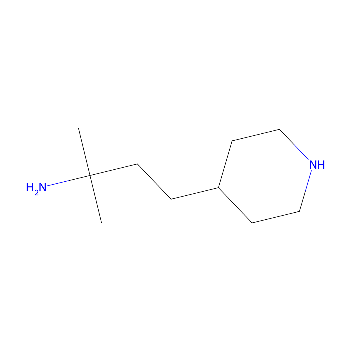 2-Methyl-4-(piperidin-4-yl)butan-2-amine molecular structure, CAS 1781871-40-6
