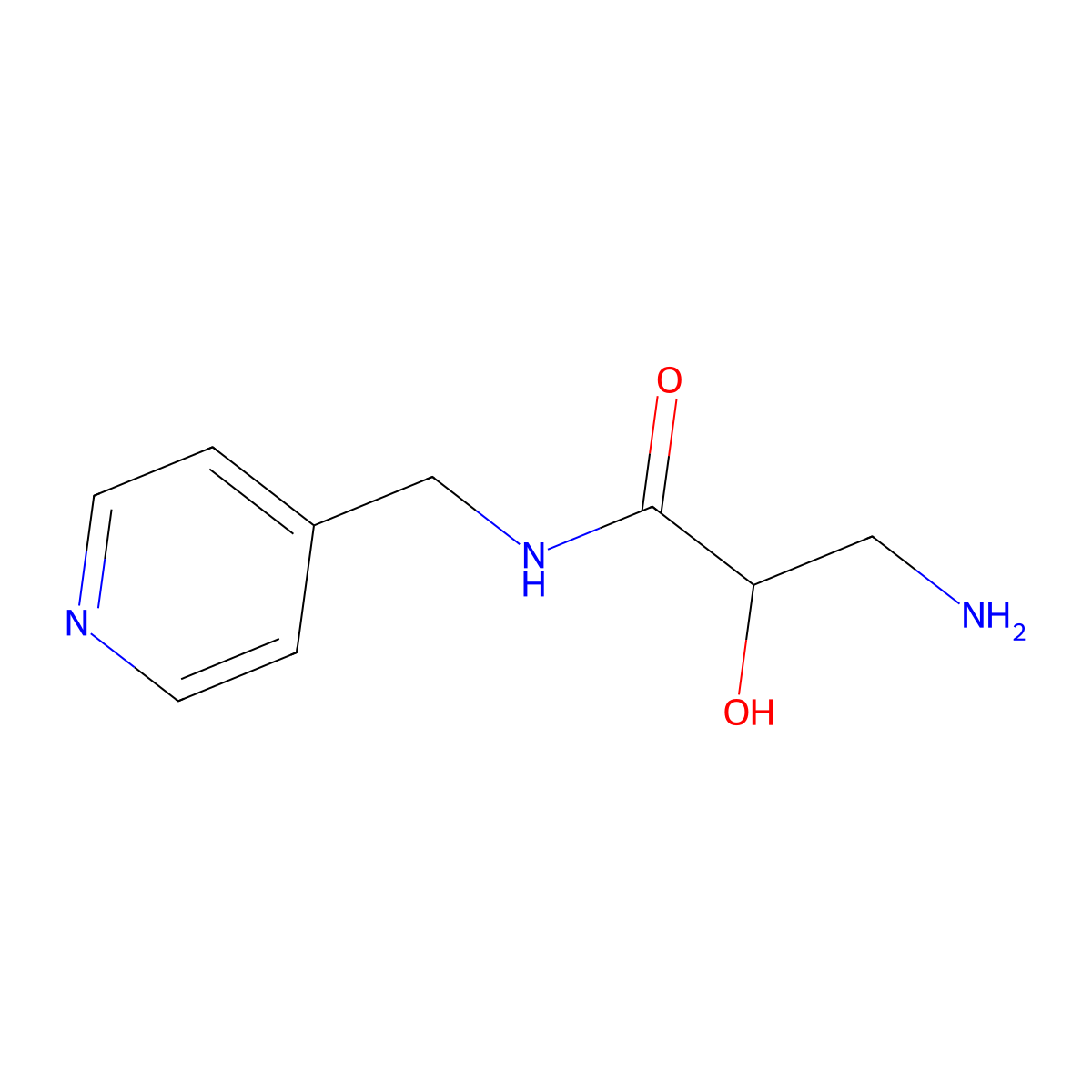 3-Amino-2-hydroxy-N-[(pyridin-4-yl)methyl]propanamide molecular structure, CAS 1781871-46-2
