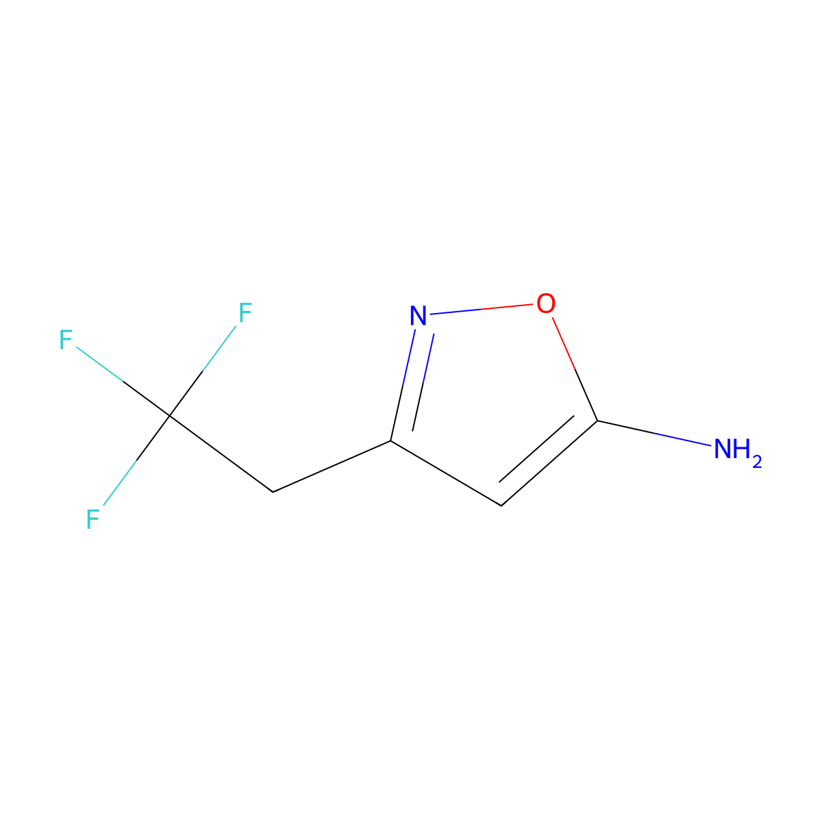 3-(2,2,2-Trifluoroethyl)-1,2-oxazol-5-amine molecular structure, CAS 1781872-35-2