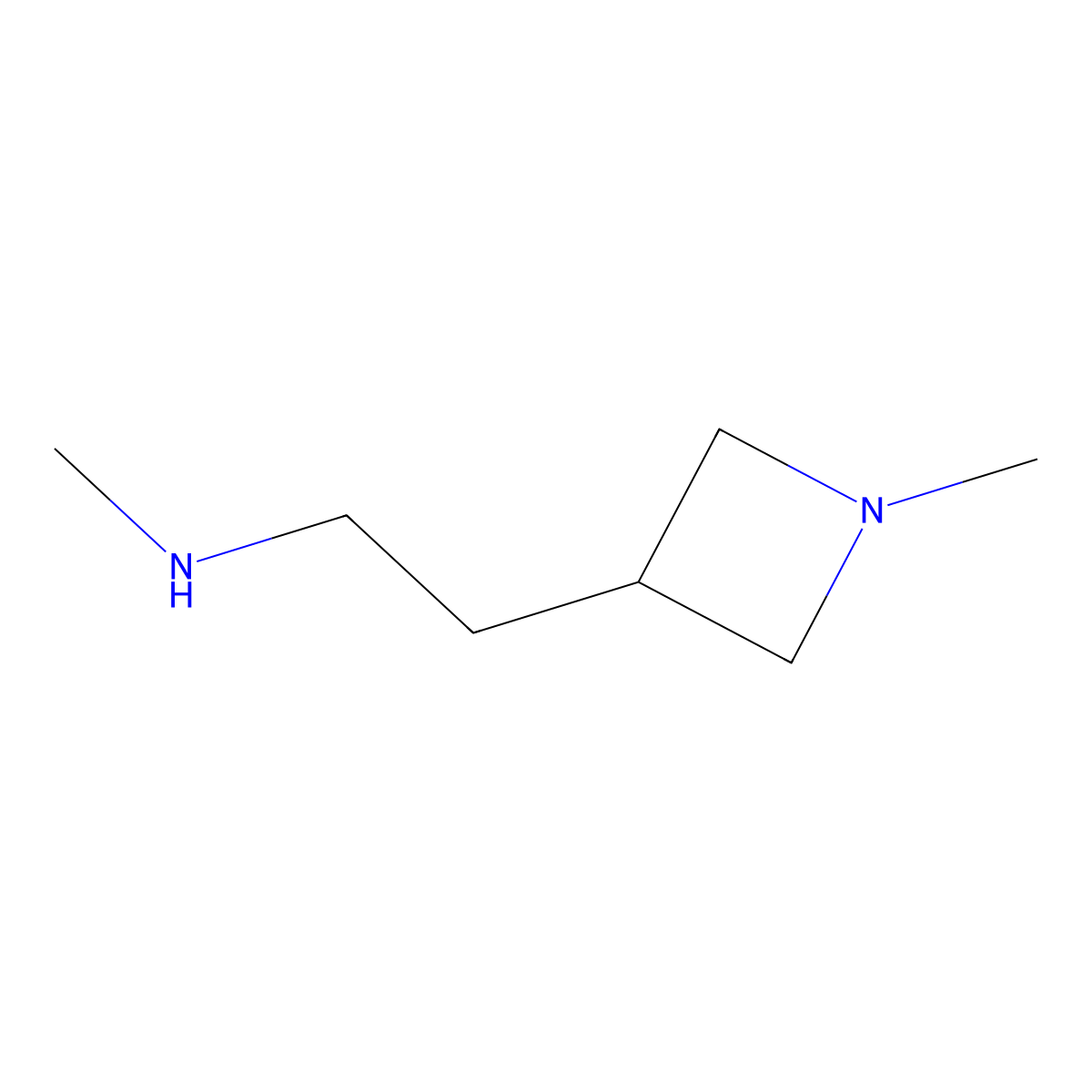 Methyl[2-(1-methylazetidin-3-yl)ethyl]amine molecular structure, CAS 1781874-39-2