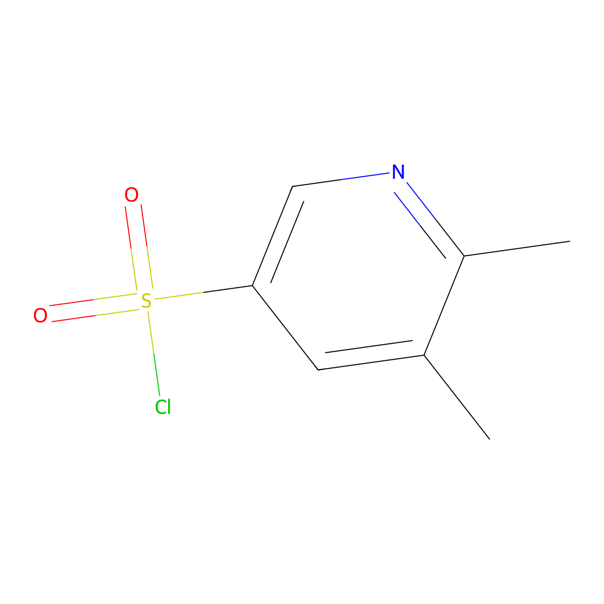 5,6-Dimethylpyridine-3-sulfonyl chloride molecular structure, CAS 1781875-71-5