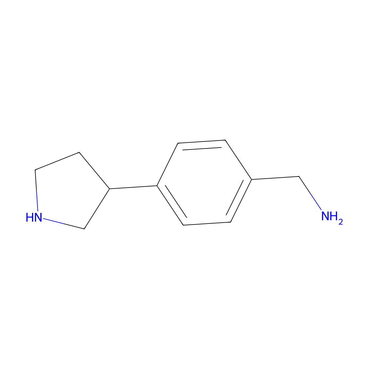 [4-(Pyrrolidin-3-yl)phenyl]methanamine molecular structure, CAS 1781877-33-5