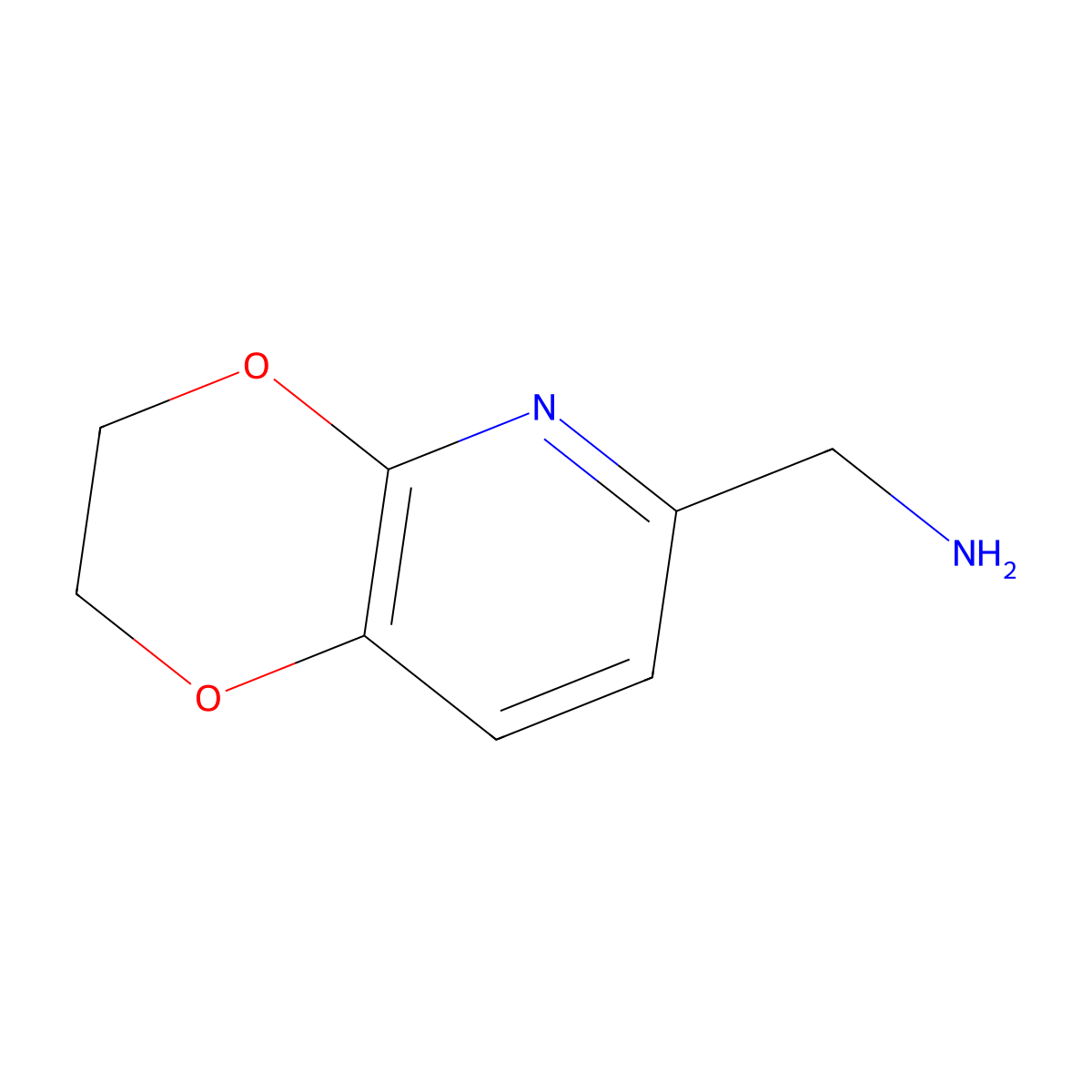{2h,3h-[1,4]Dioxino[2,3-b]pyridin-6-yl}methanamine molecular structure, CAS 1781877-51-7