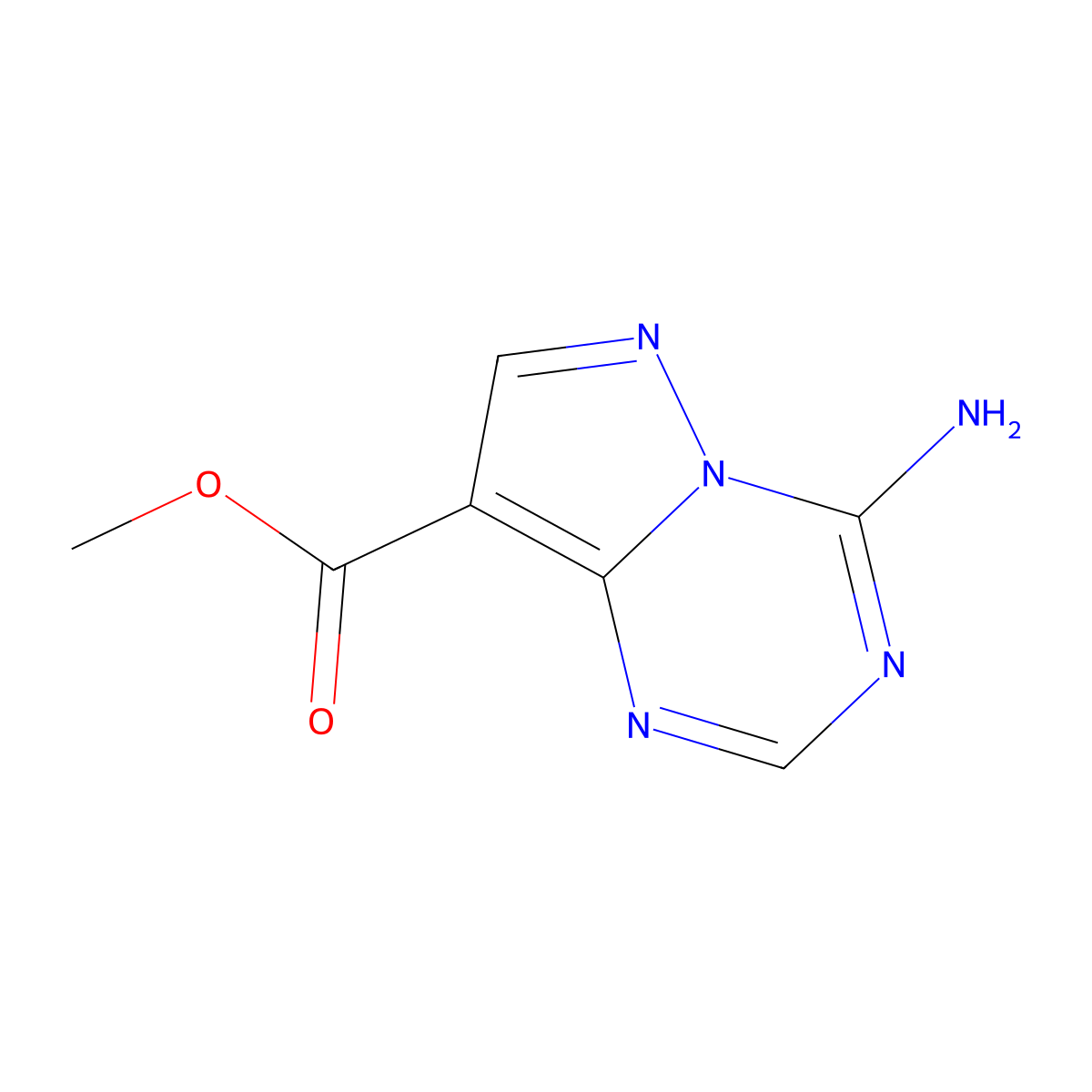 Methyl 4-aminopyrazolo[1,5-a][1,3,5]triazine-8-carboxylate molecular structure, CAS 1781877-97-1