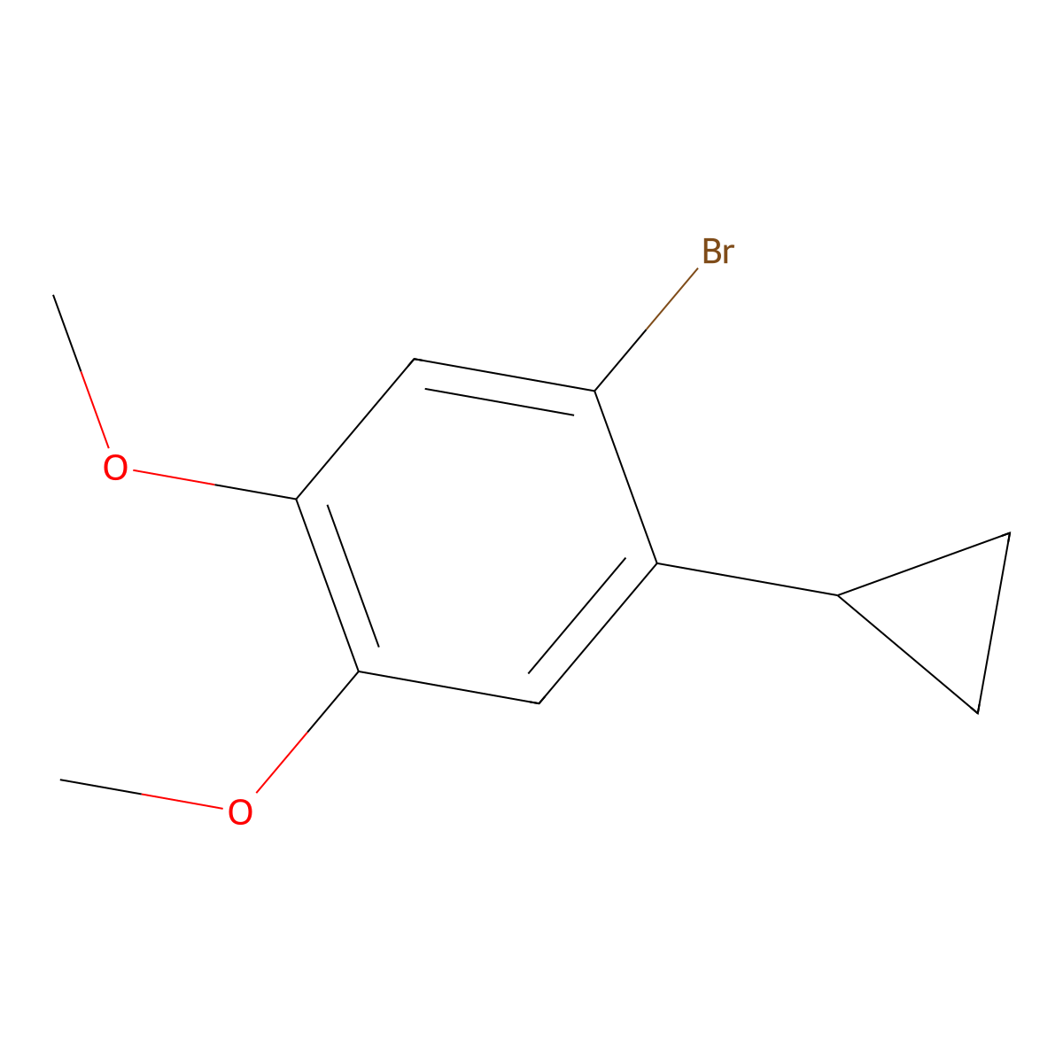 1-Bromo-2-cyclopropyl-4,5-dimethoxybenzene molecular structure, CAS 1781878-95-2
