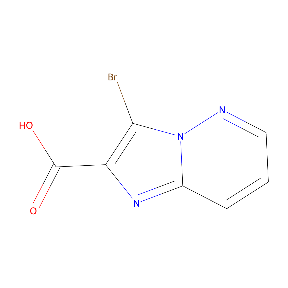 Imidazo[1,2-b]pyridazine-2-carboxylic acid, 3-bromo- molecular structure, CAS 1781880-31-6