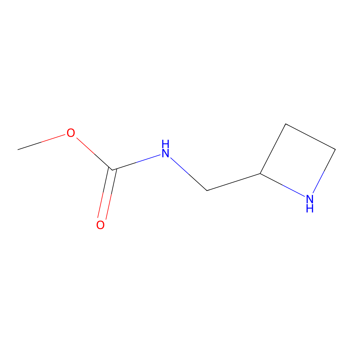 methyl N-[(azetidin-2-yl)methyl]carbamate molecular structure, CAS 1781883-91-7
