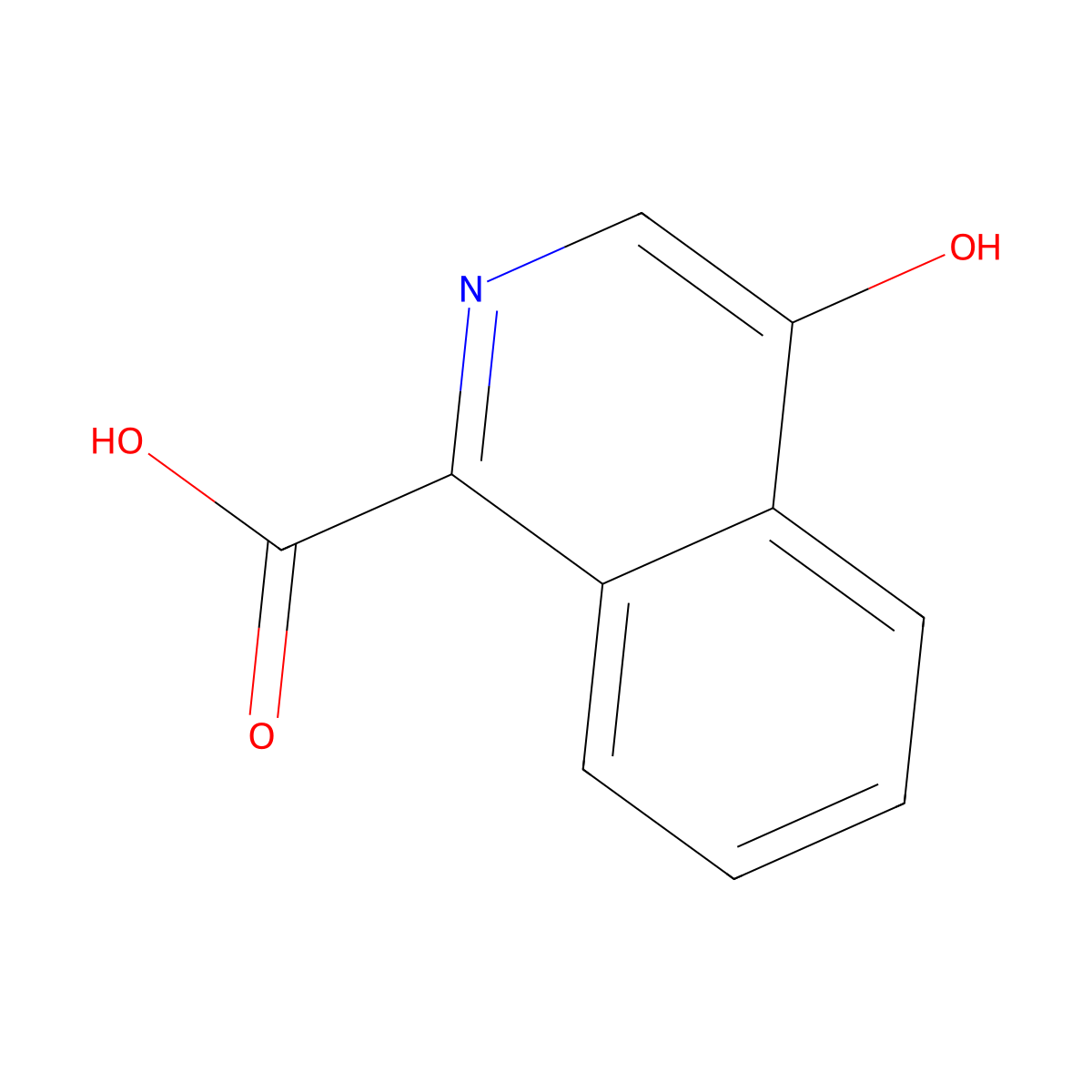 4-Hydroxyisoquinoline-1-carboxylic acid molecular structure, CAS 1781884-93-2