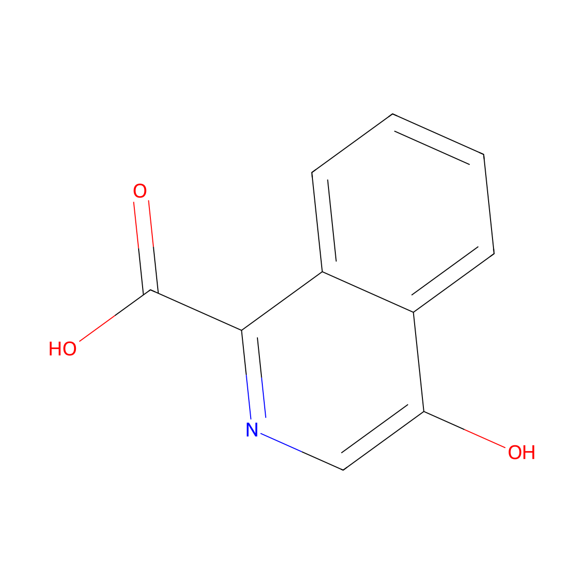 4-Hydroxyisoquinoline-1-carboxylic acid molecular structure, CAS 1781884-93-2