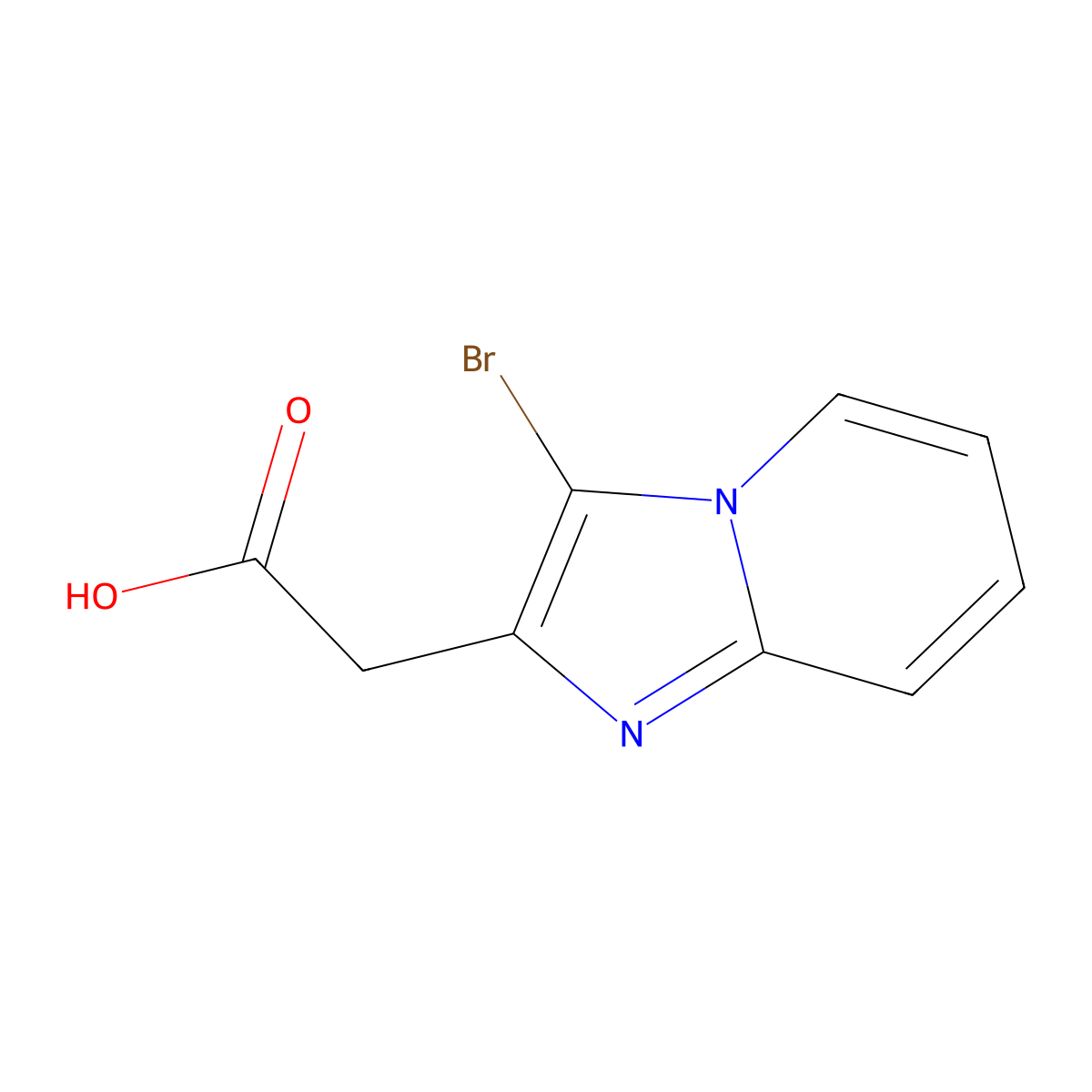 2-{3-Bromoimidazo[1,2-a]pyridin-2-yl}acetic acid molecular structure, CAS 1781885-17-3