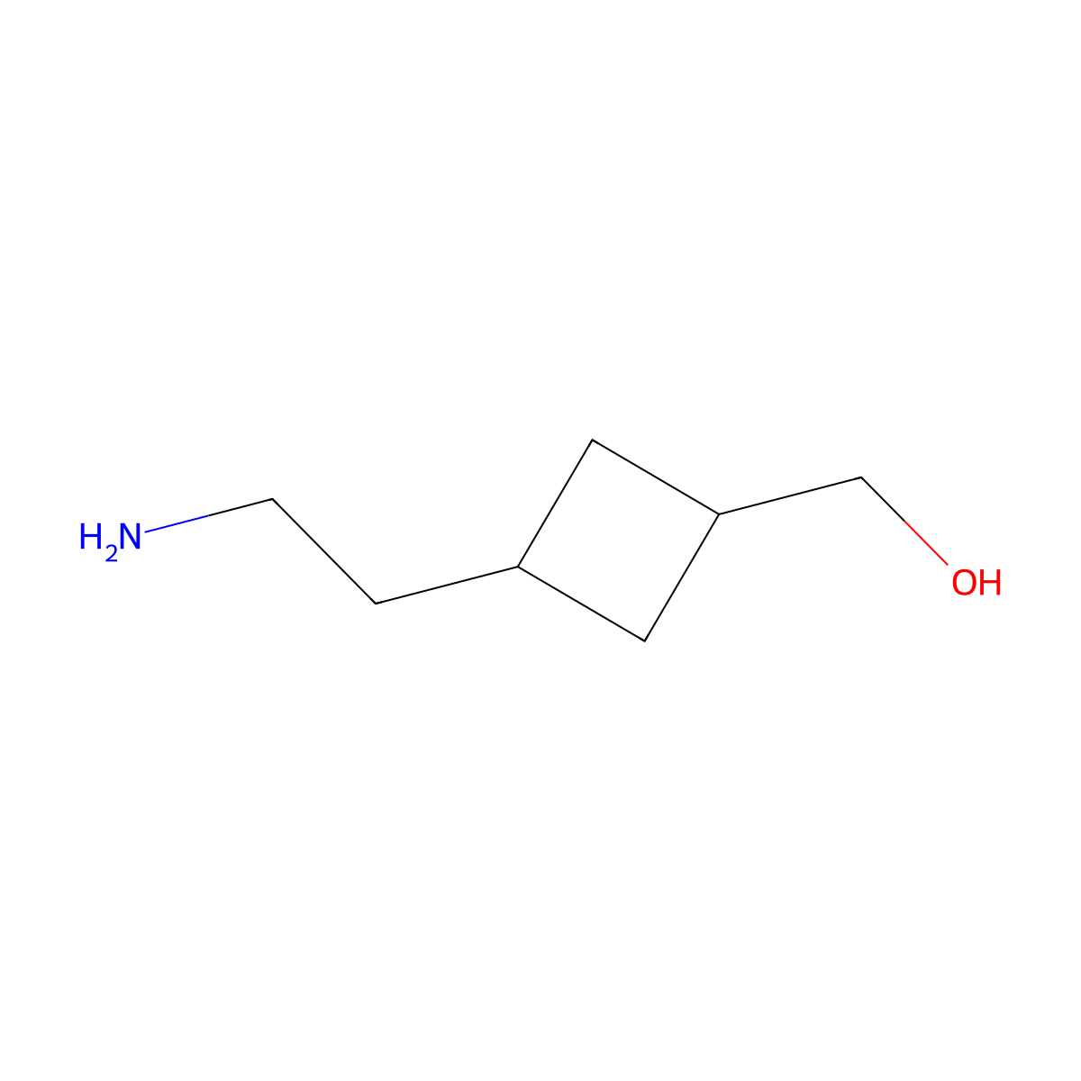 [3-(2-Aminoethyl)cyclobutyl]methanol molecular structure, CAS 1781890-40-1