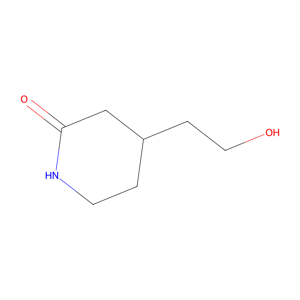 4-(2-Hydroxyethyl)piperidin-2-one molecular structure, CAS 1781891-30-2