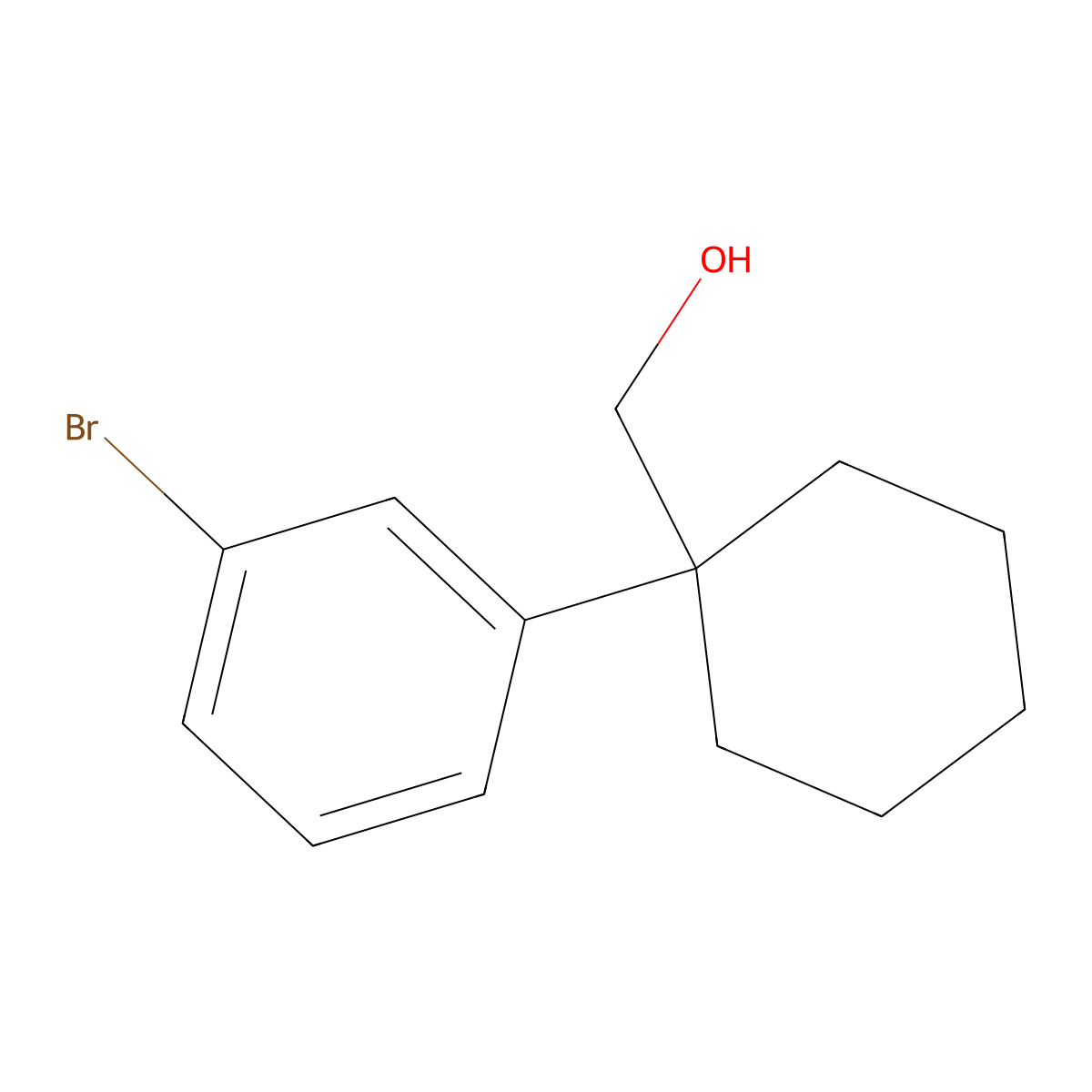 (1-(3-Bromophenyl)cyclohexyl)methanol molecular structure, CAS 1781895-37-1