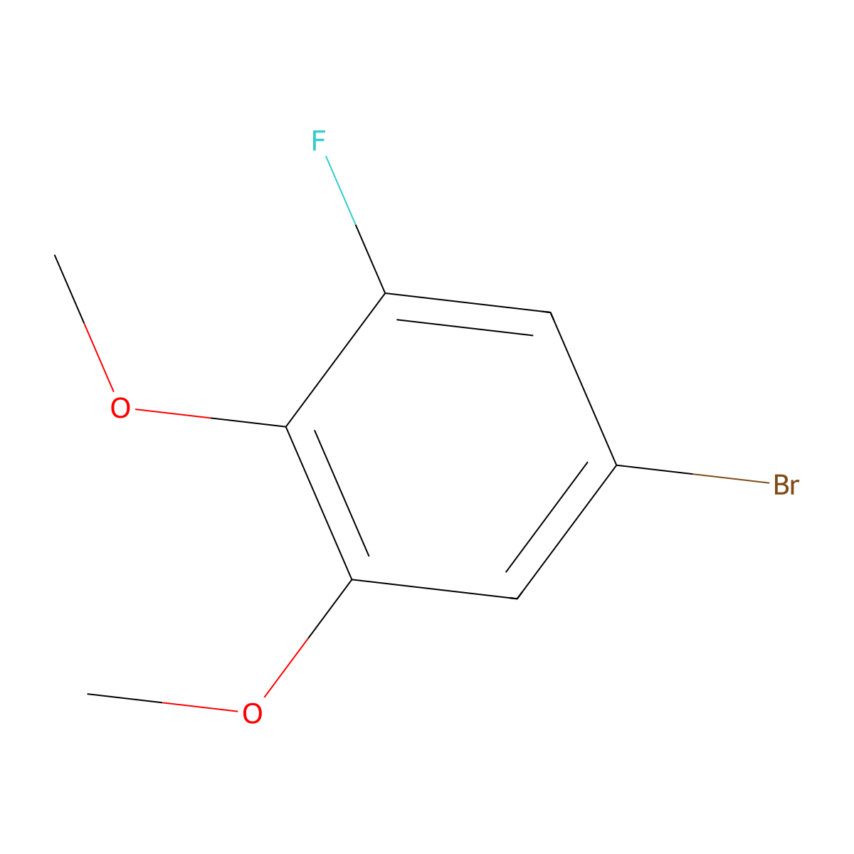 5-Bromo-1-fluoro-2,3-dimethoxybenzene molecular structure, CAS 1781895-46-2