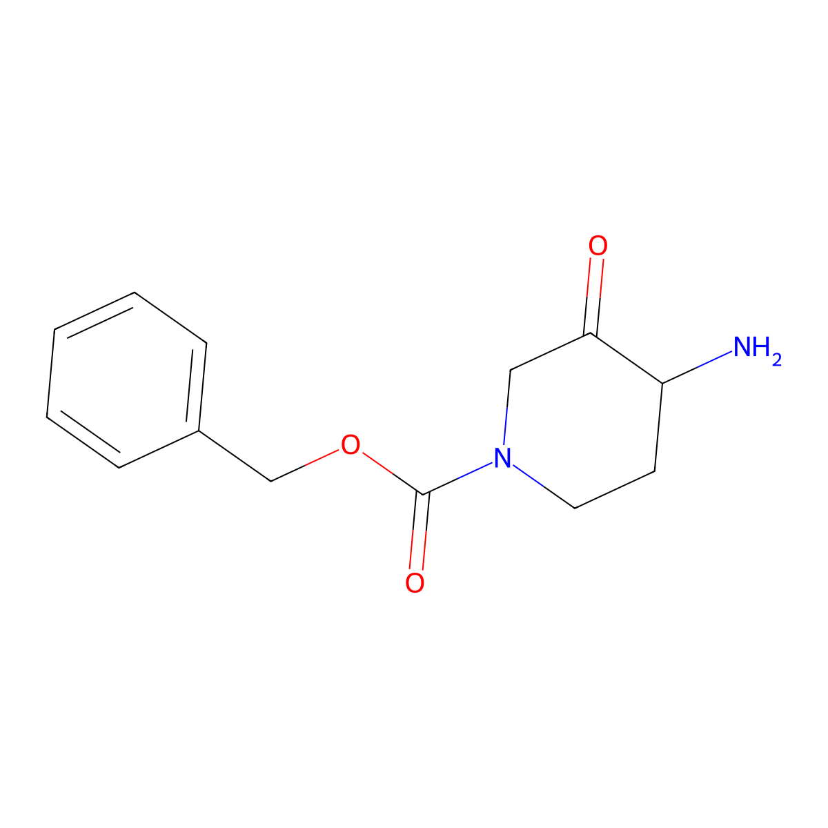 Benzyl 4-amino-3-oxopiperidine-1-carboxylate molecular structure, CAS 1781895-87-1