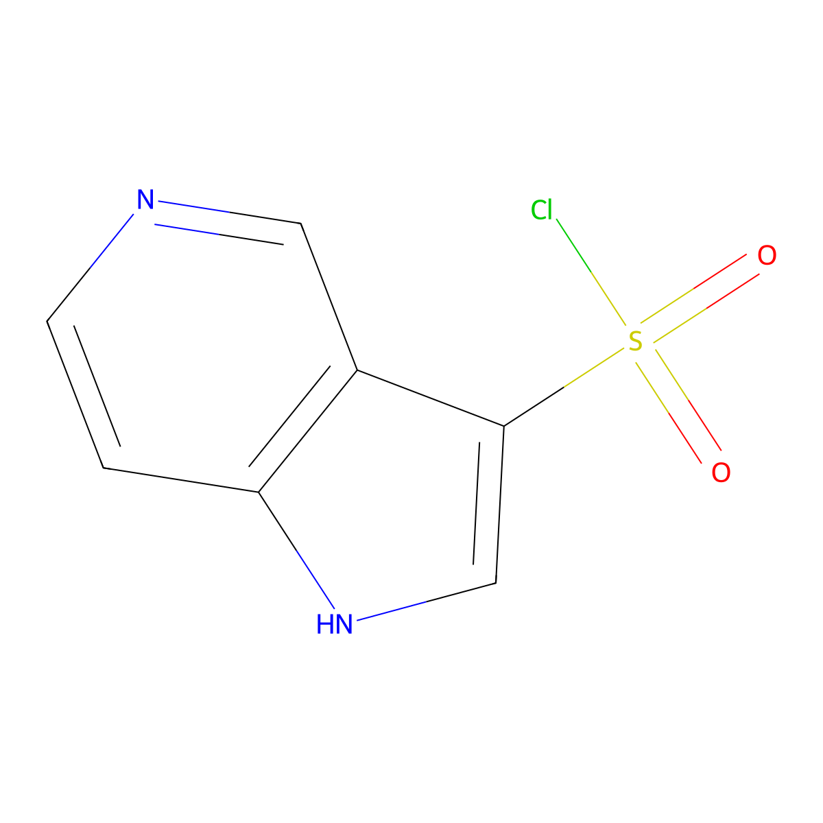 1H-pyrrolo[3,2-c]pyridine-3-sulfonyl chloride molecular structure, CAS 1781898-40-5