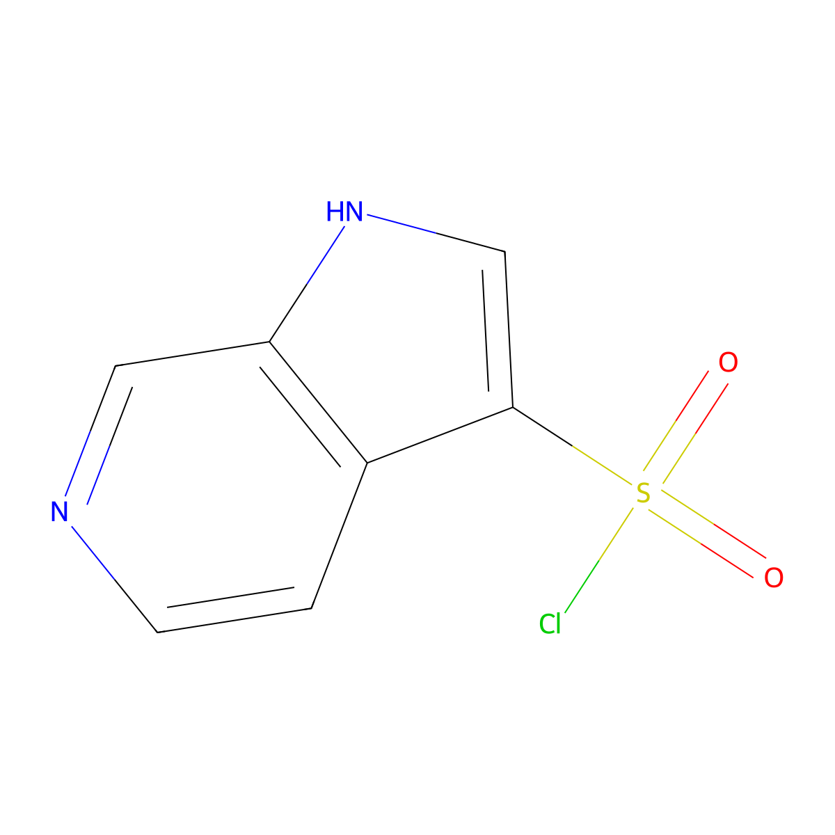 1H-pyrrolo[2,3-c]pyridine-3-sulfonyl chloride molecular structure, CAS 1781898-49-4