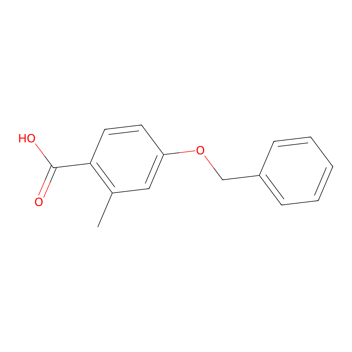4-(Benzyloxy)-2-methylbenzoic acid molecular structure, CAS 17819-91-9