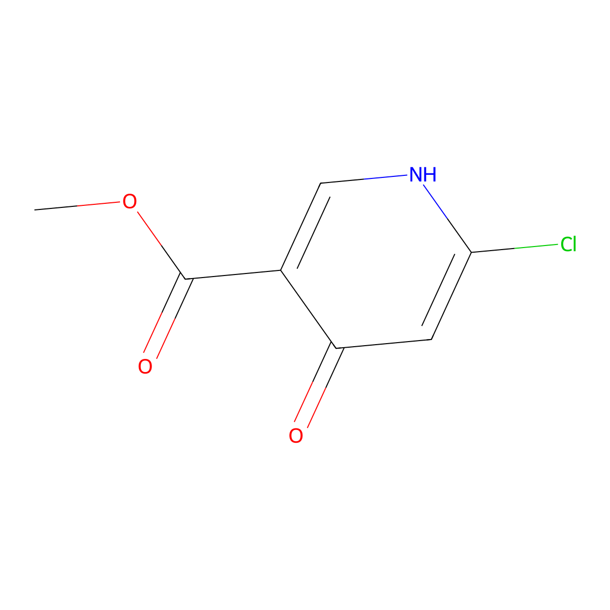 Methyl 6-chloro-4-hydroxynicotinate molecular structure, CAS 1781900-26-2