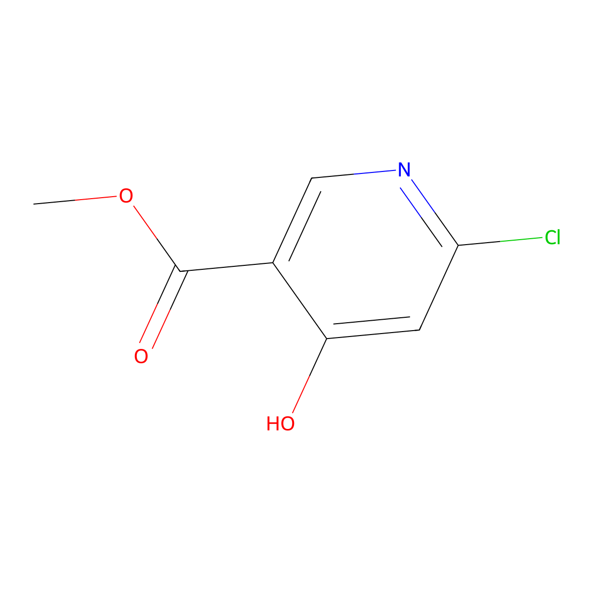 Methyl 6-chloro-4-hydroxynicotinate molecular structure, CAS 1781900-26-2