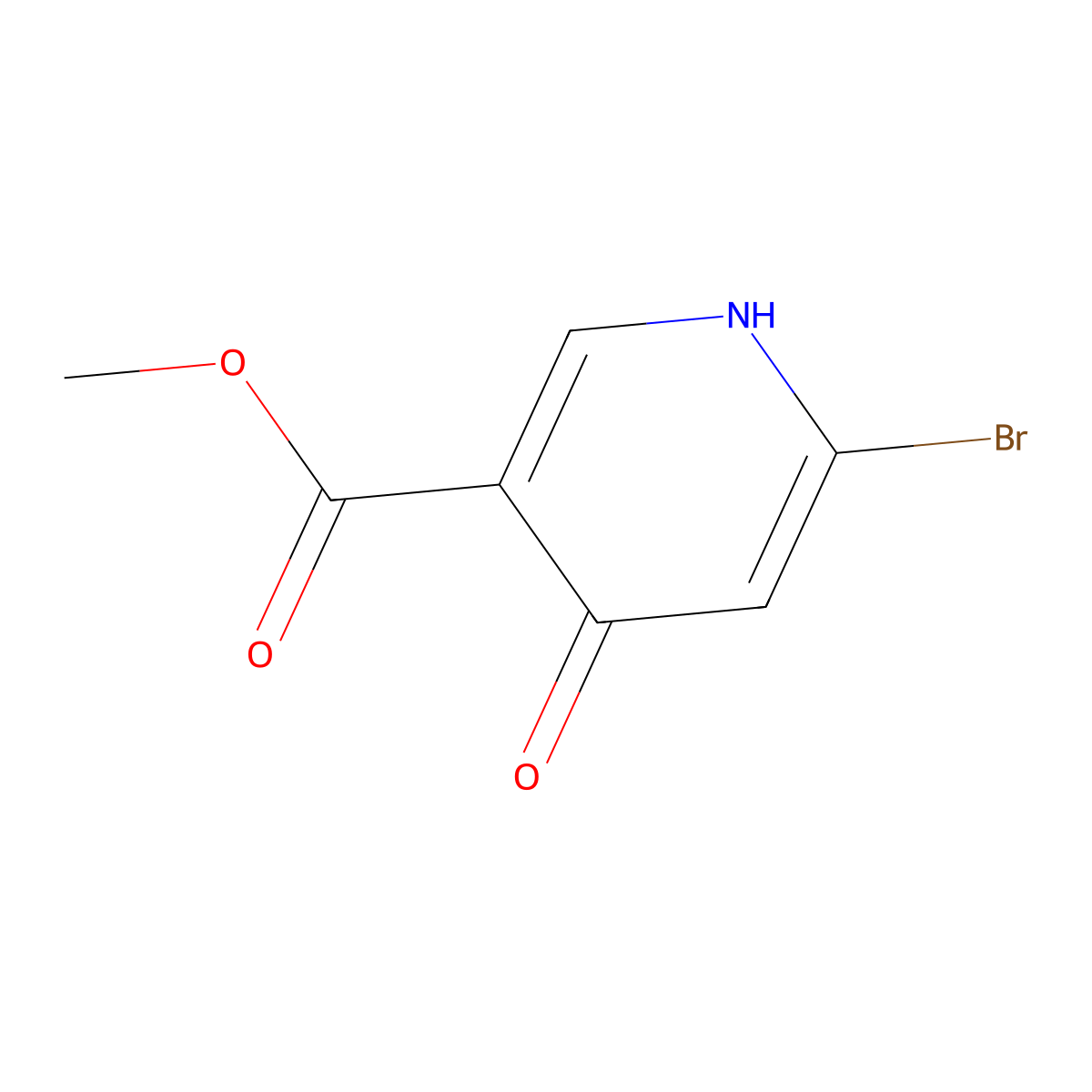 Methyl 6-bromo-4-hydroxynicotinate molecular structure, CAS 1781900-35-3