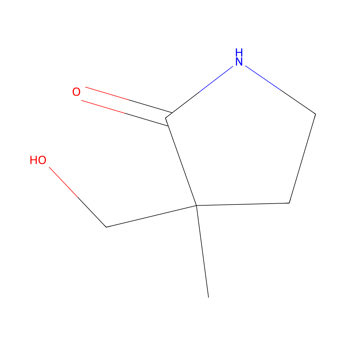 3-(Hydroxymethyl)-3-methylpyrrolidin-2-one molecular structure, CAS 1781900-40-0