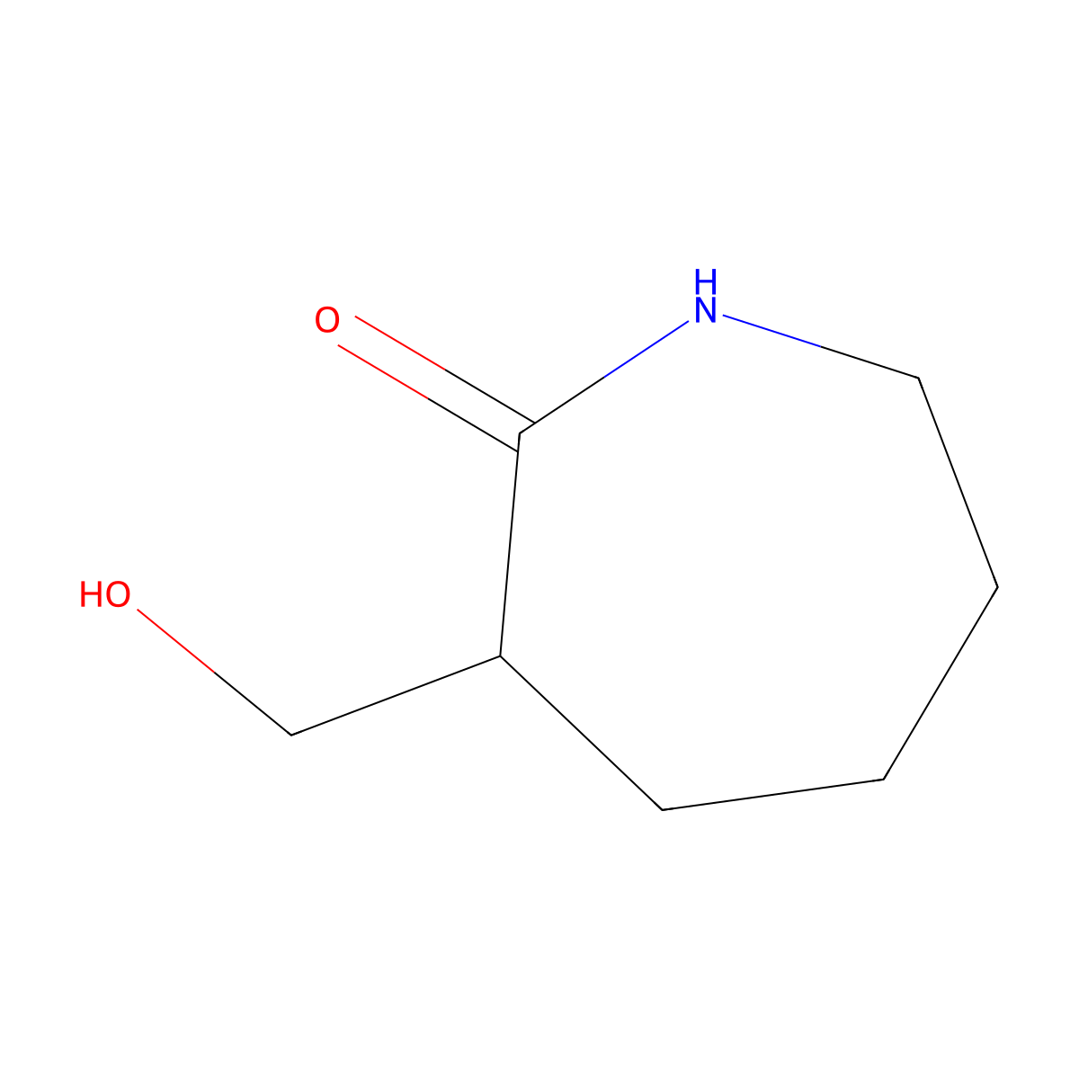 3-(Hydroxymethyl)azepan-2-one molecular structure, CAS 1781900-59-1