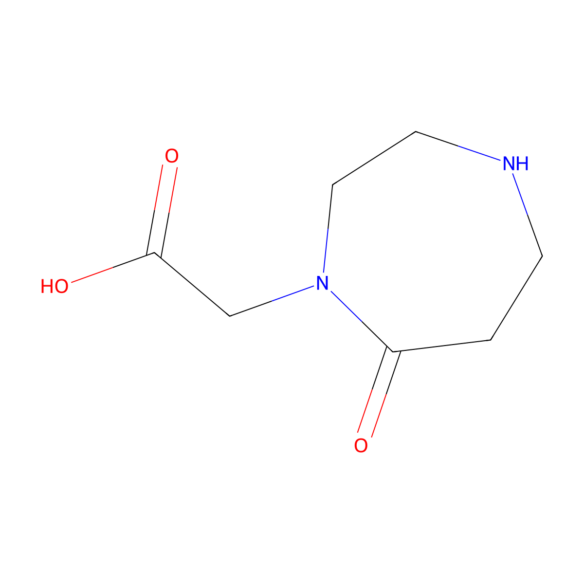 2-(7-Oxo-1,4-diazepan-1-yl)acetic acid molecular structure, CAS 1781902-21-3