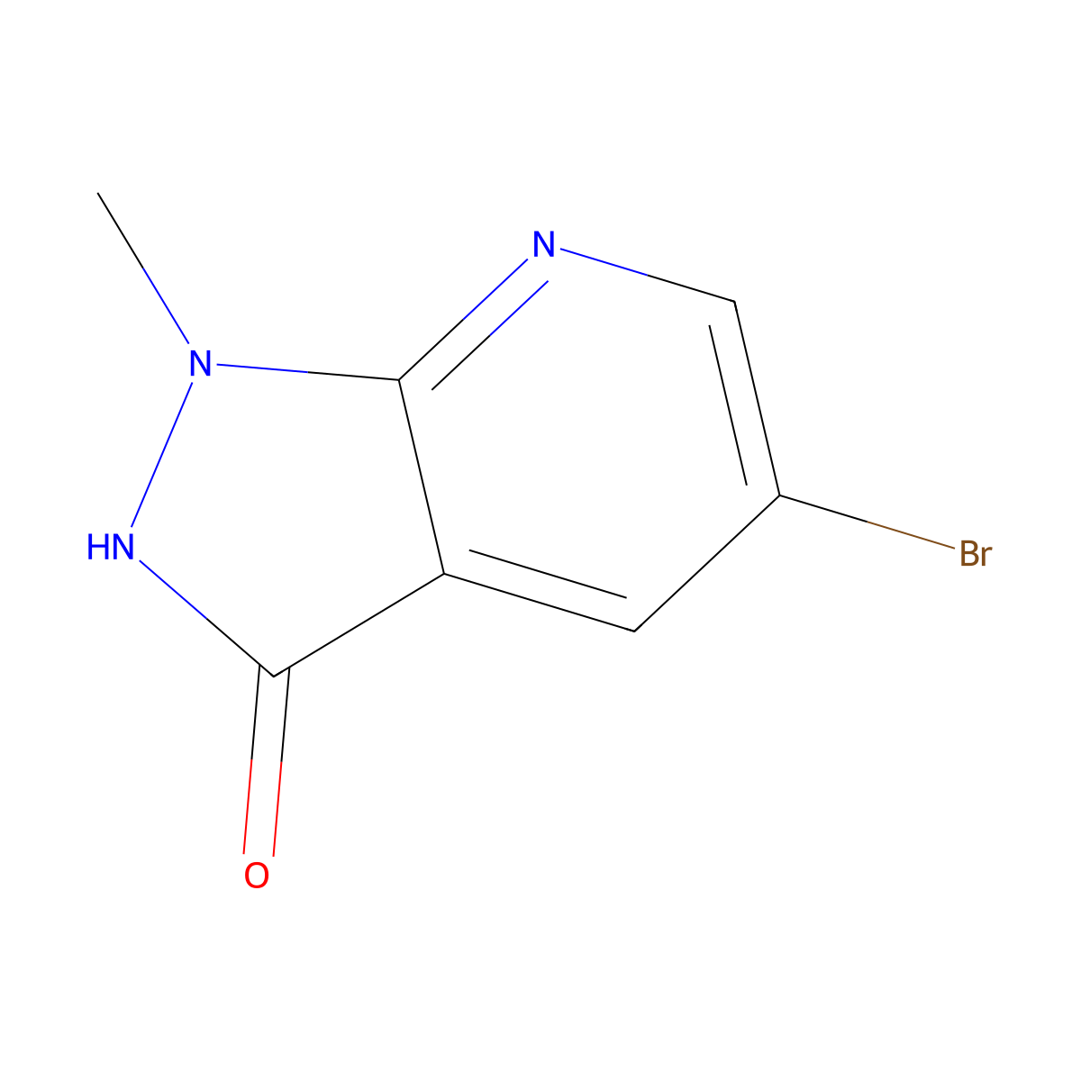 5-bromo-1-methyl-1H,2H,3H-pyrazolo(3,4-b)pyridin-3-one molecular structure, CAS 1781902-24-6