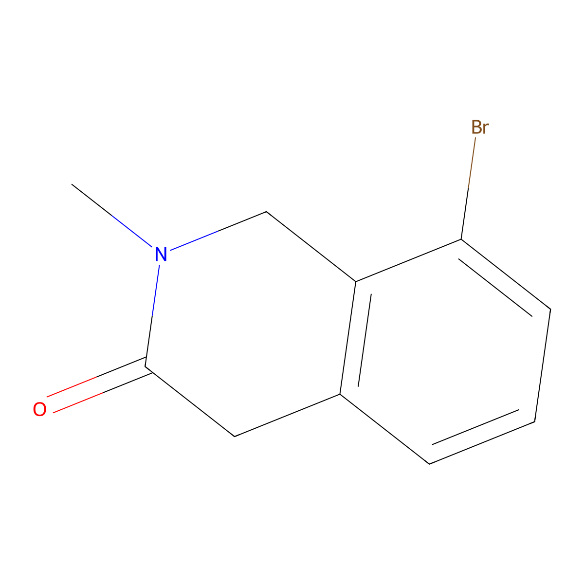 8-Bromo-2-methyl-1,2,3,4-tetrahydroisoquinolin-3-one molecular structure, CAS 1781907-70-7
