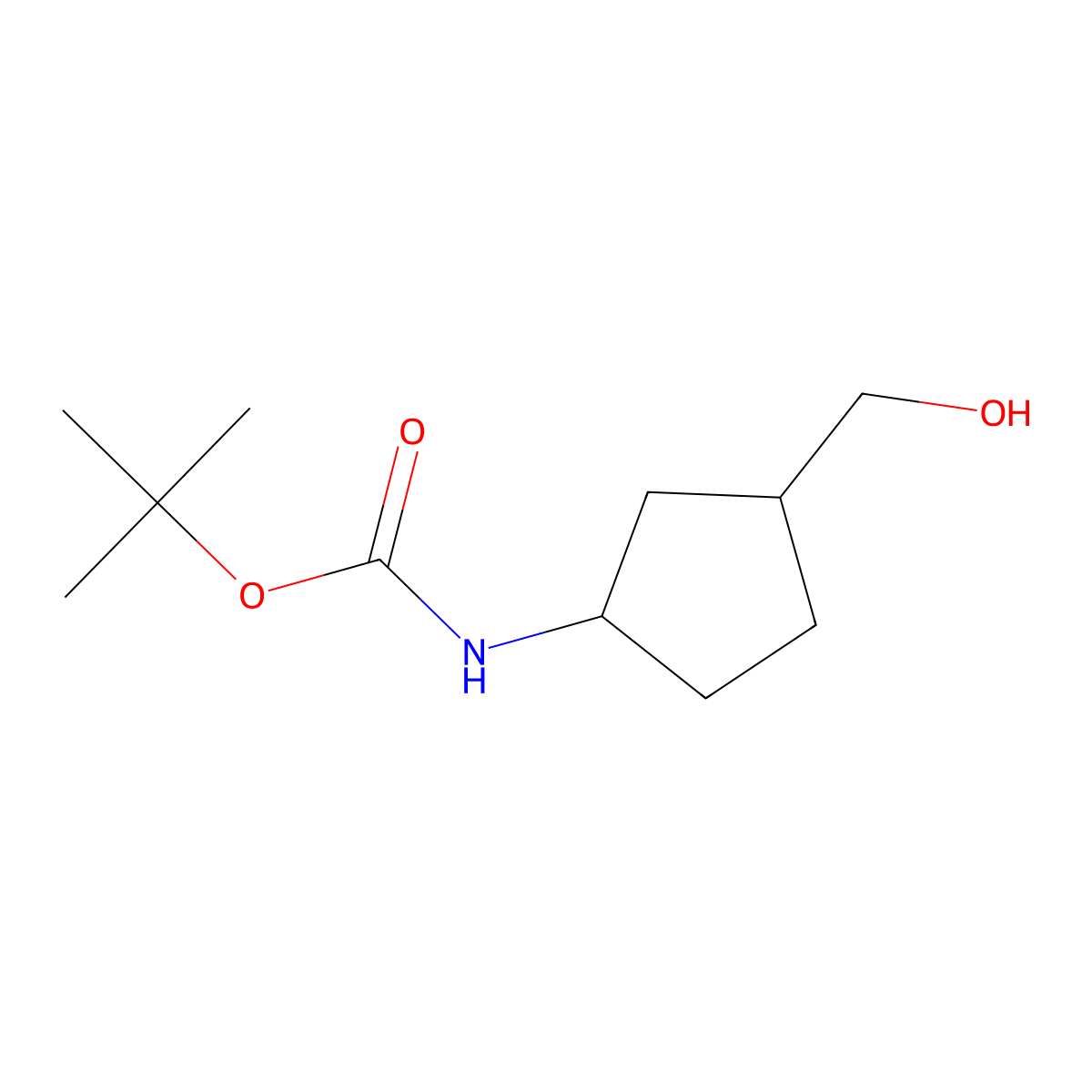 Tert-butyl N-[3-(hydroxymethyl)cyclopentyl]carbamate molecular structure, CAS 1781907-97-8