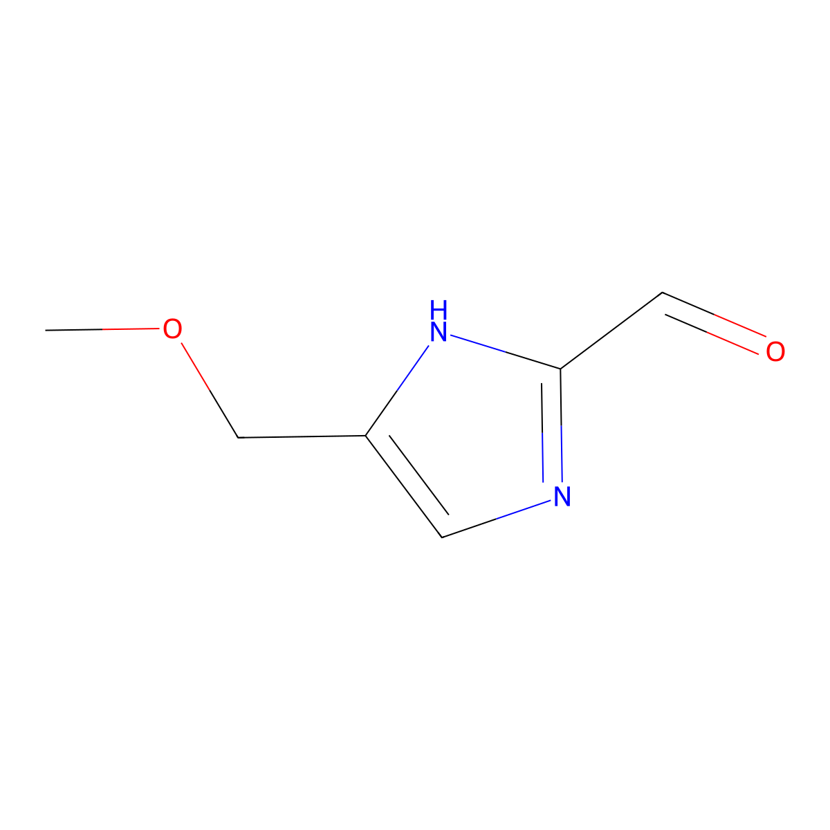 4-(methoxymethyl)-1H-imidazole-2-carbaldehyde molecular structure, CAS 1781910-38-0