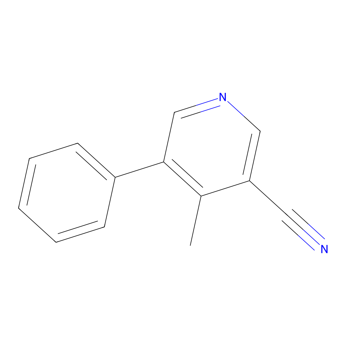 4-Methyl-5-phenylnicotinonitrile molecular structure, CAS 1781912-97-7