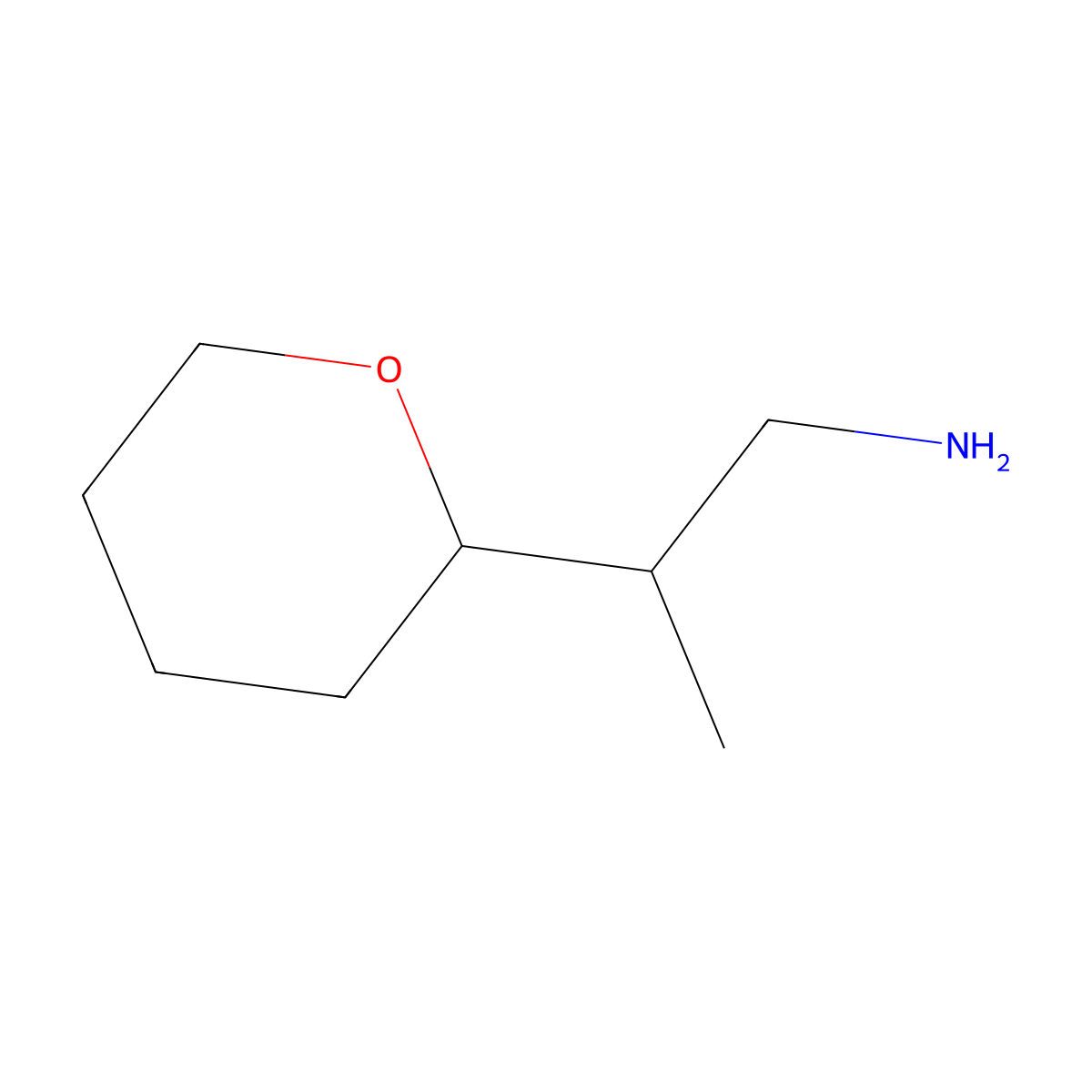 2-(Oxan-2-yl)propan-1-amine molecular structure, CAS 1781913-69-6
