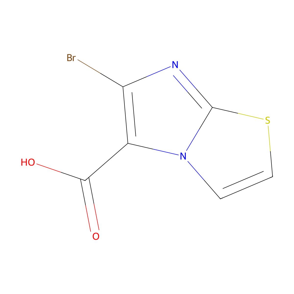 6-Bromoimidazo[2,1-b][1,3]thiazole-5-carboxylic acid molecular structure, CAS 1781914-27-9