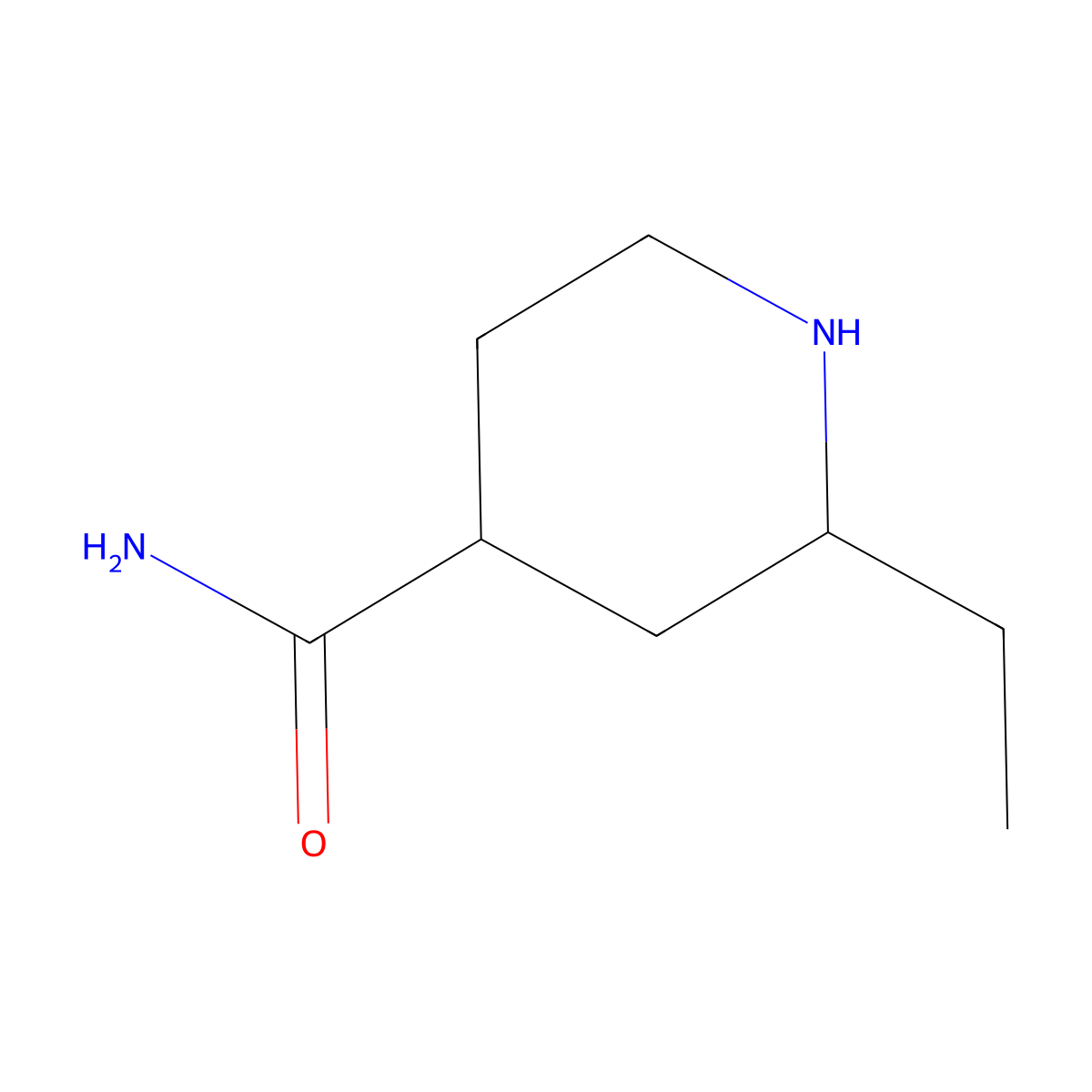 2-Ethylpiperidine-4-carboxamide molecular structure, CAS 1781917-63-2