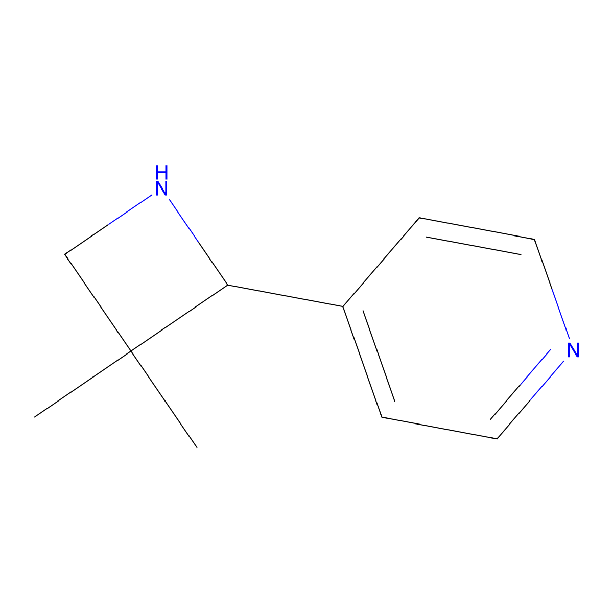 4-(3,3-Dimethylazetidin-2-yl)pyridine molecular structure, CAS 1781917-86-9