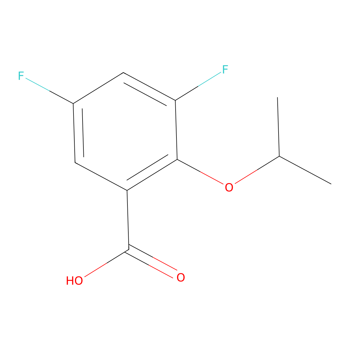 3,5-Difluoro-2-(propan-2-yloxy)benzoic acid molecular structure, CAS 1781926-62-2