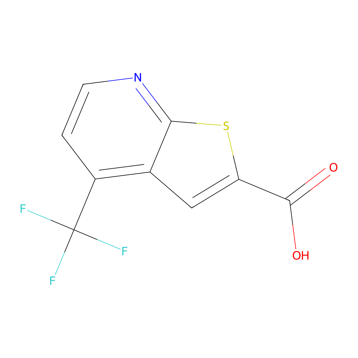 4-(Trifluoromethyl)thieno[2,3-b]pyridine-2-carboxylic acid molecular structure, CAS 1781929-01-8