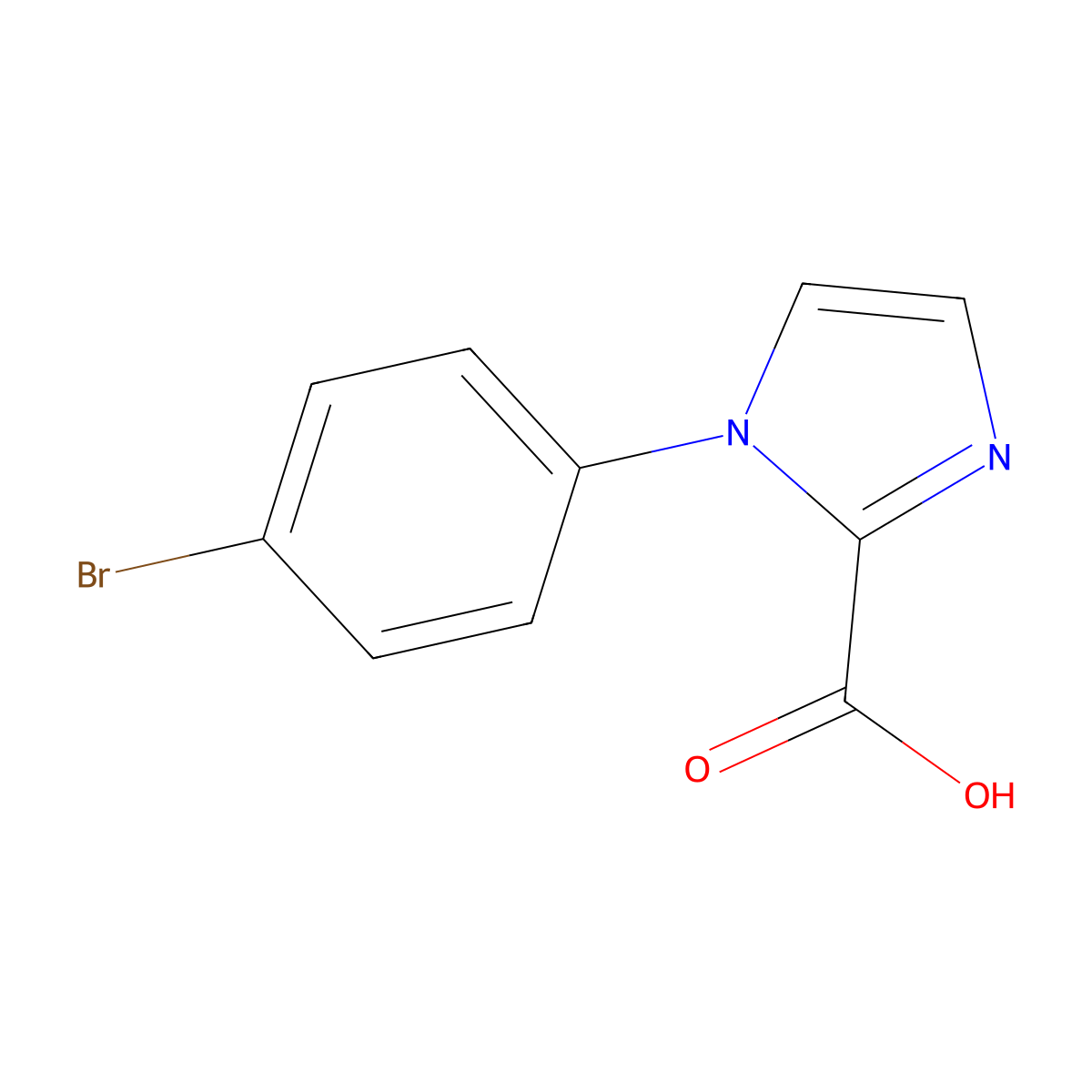 1-(4-Bromophenyl)-1H-imidazole-2-carboxylic acid molecular structure, CAS 1781949-75-4