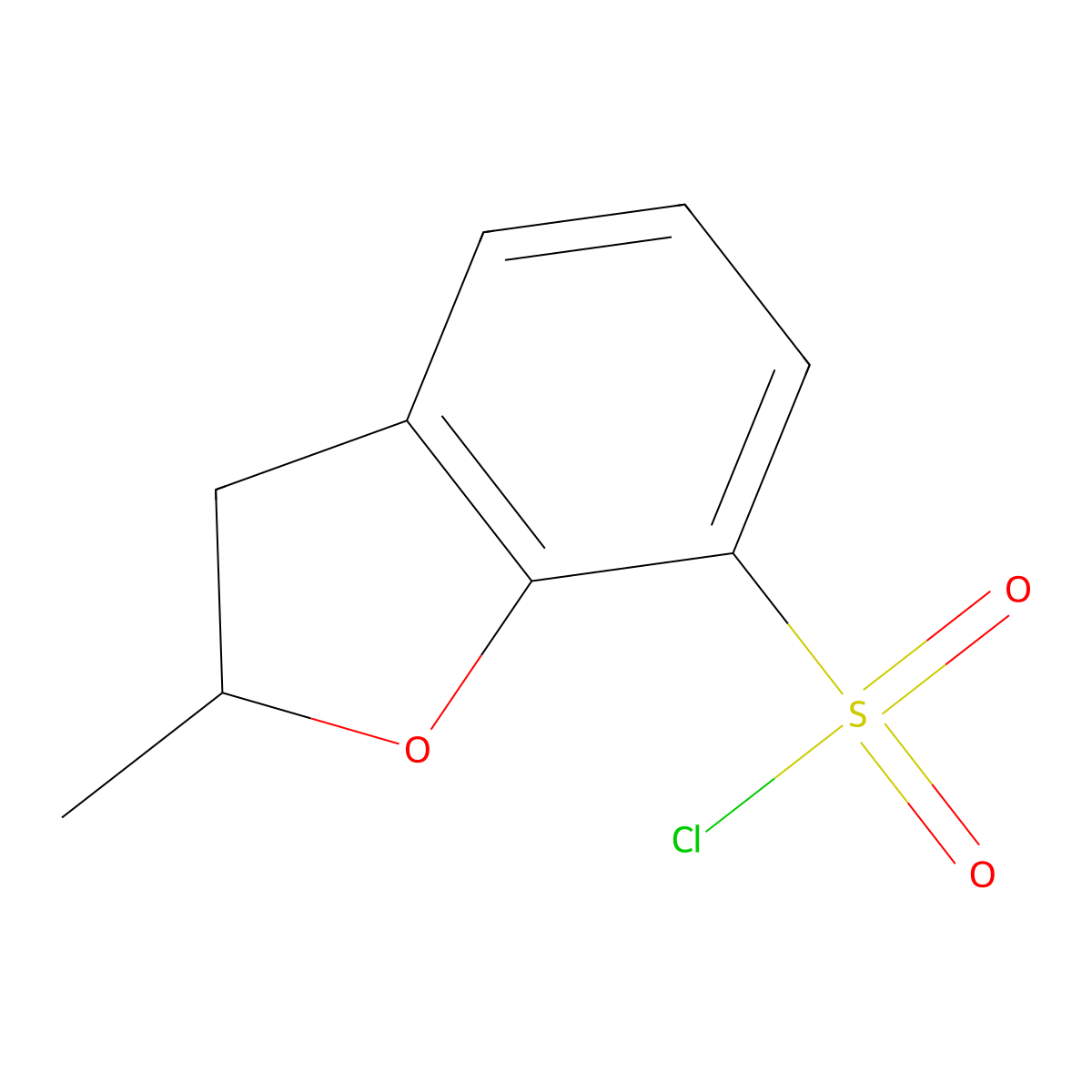 2-Methyl-2,3-dihydro-1-benzofuran-7-sulfonyl chloride molecular structure, CAS 1781955-21-2