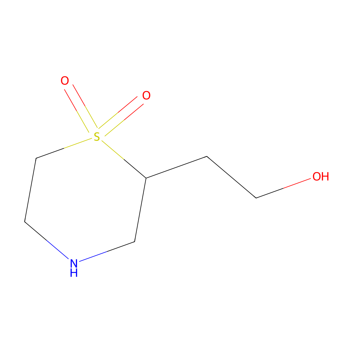 2-(2-Hydroxyethyl)-1lambda6-thiomorpholine-1,1-dione molecular structure, CAS 1781965-44-3