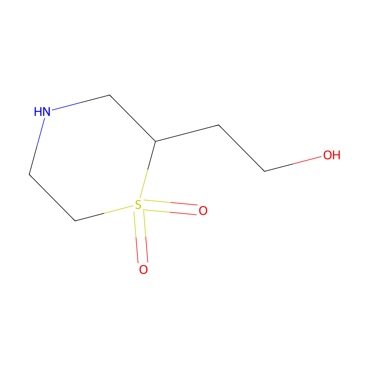 2-(2-Hydroxyethyl)-1lambda6-thiomorpholine-1,1-dione molecular structure, CAS 1781965-44-3