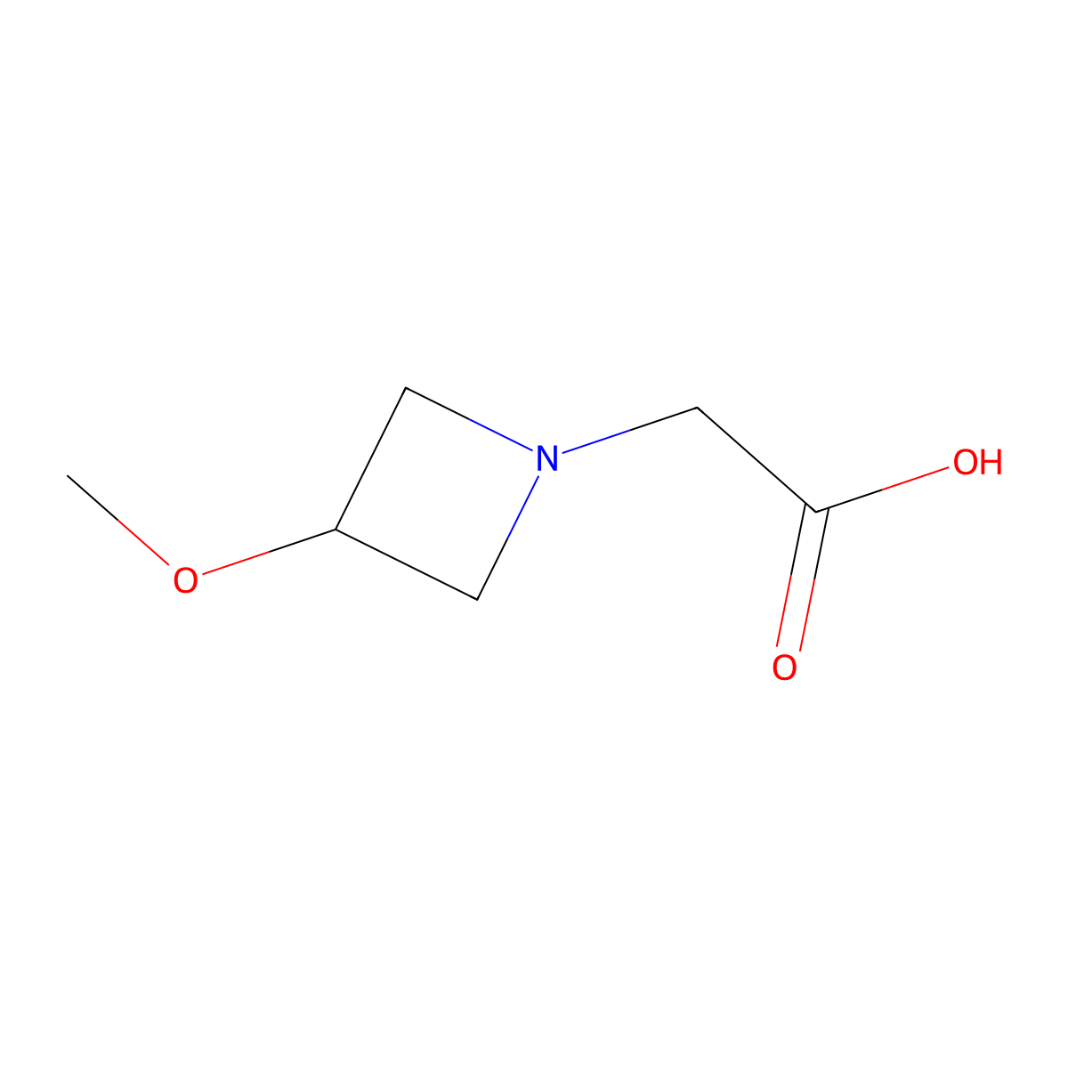 2-(3-Methoxyazetidin-1-yl)acetic acid molecular structure, CAS 1781971-45-6