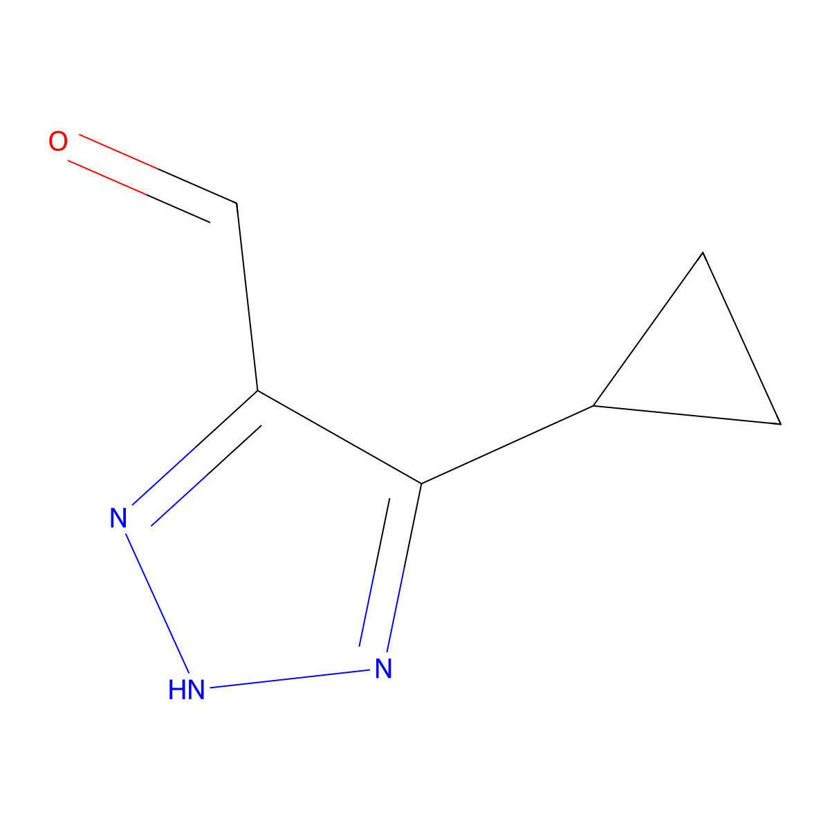 4-Cyclopropyl-1H-1,2,3-triazole-5-carbaldehyde molecular structure, CAS 1781977-15-8