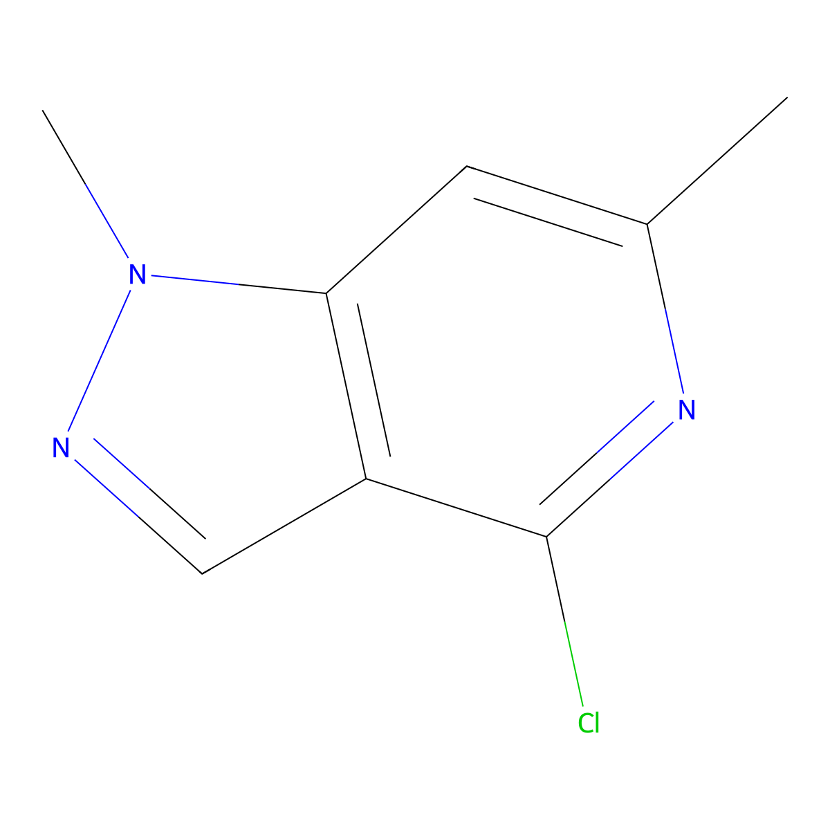 4-chloro-1,6-dimethyl-1H-pyrazolo[4,3-c]pyridine molecular structure, CAS 1781977-98-7