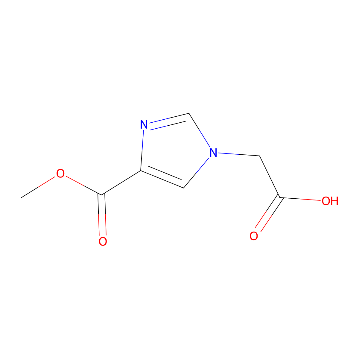 2-[4-(methoxycarbonyl)-1H-imidazol-1-yl]acetic acid molecular structure, CAS 1781982-71-5