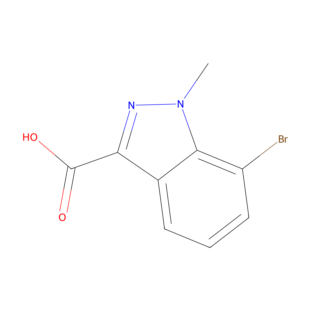 7-Bromo-1-methyl-1H-indazole-3-carboxylic acid molecular structure, CAS 1781986-70-6