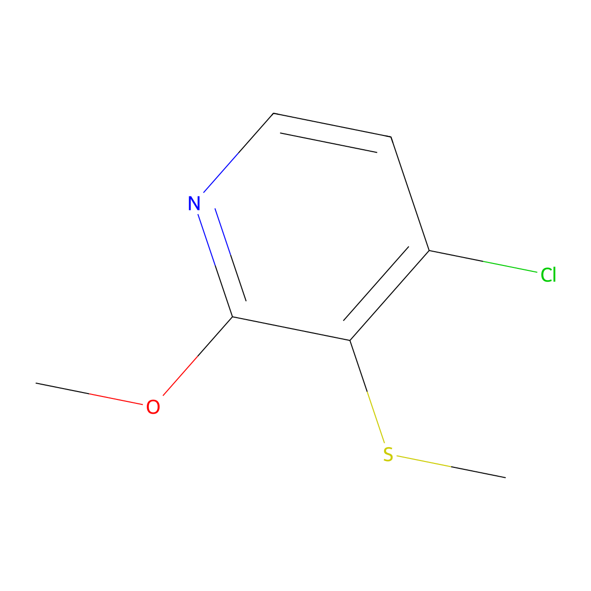 4-Chloro-2-methoxy-3-(methylthio)pyridine molecular structure, CAS 1781988-66-6