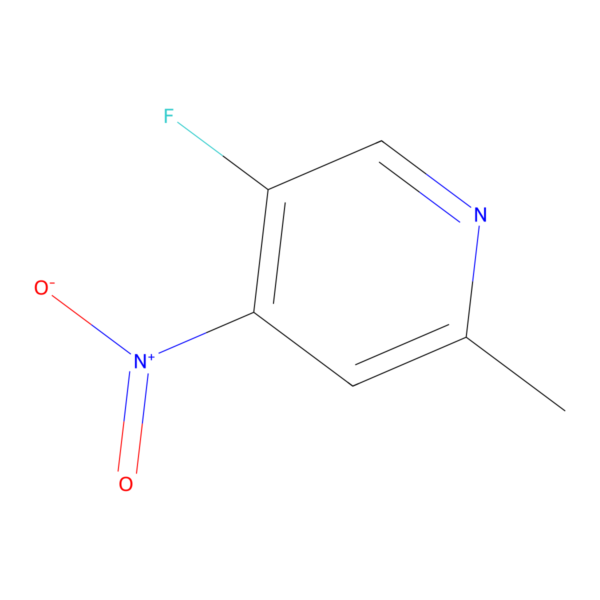 5-Fluoro-2-methyl-4-nitropyridine molecular structure, CAS 1781990-44-0